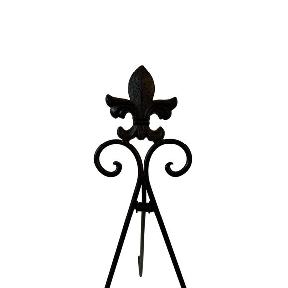 Pair of Brown Natural Finish Iron Easels Picture Frame Cookbook Music Small Art - Picture 6 of 9